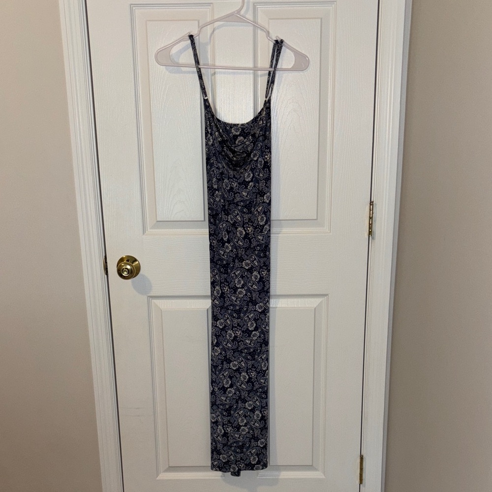 Navy Floral Maxi Dress